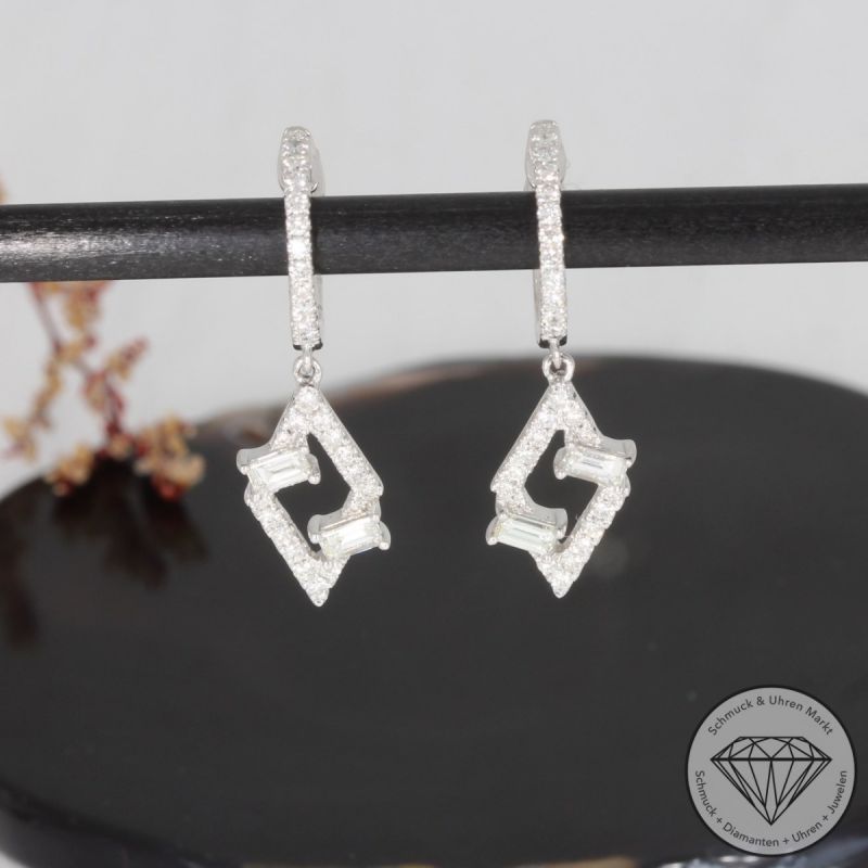 Wert 3420 € Brillant Diamant Ohrringe in 750er 18 K Weißgold - 95170
