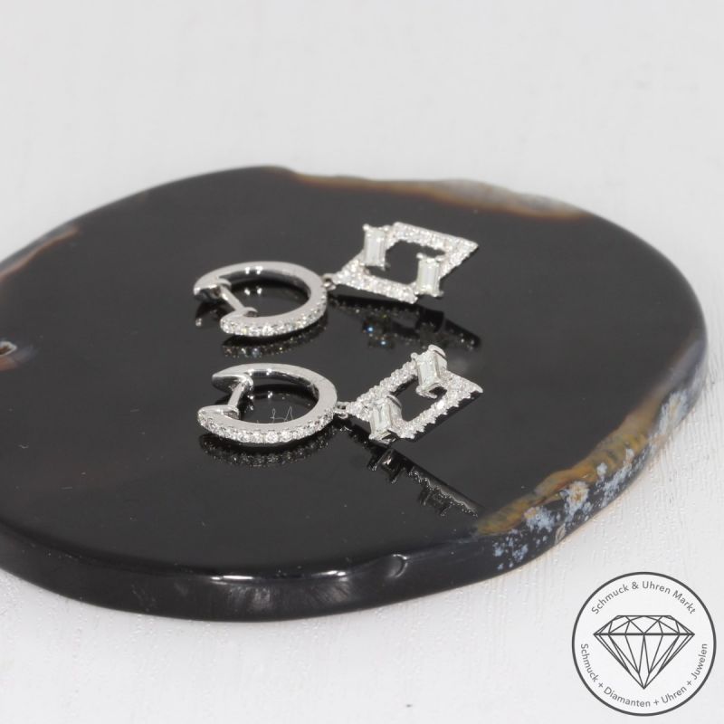 Wert 3420 € Brillant Diamant Ohrringe in 750er 18 K Weißgold - 95170