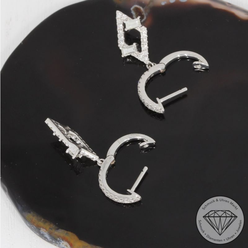 Wert 3420 € Brillant Diamant Ohrringe in 750er 18 K Weißgold - 95170