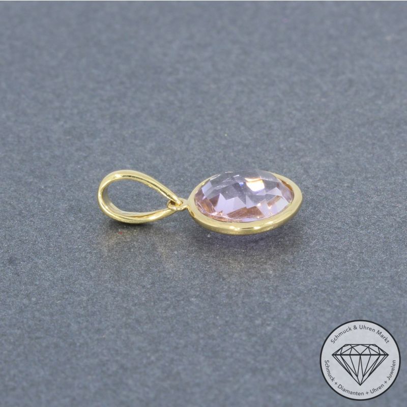 Wert 350 € Amethyst Anhänger in 750er 18 K Gelbgold - H760
