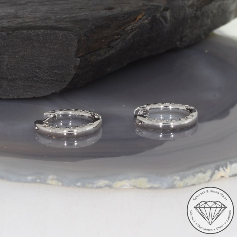Wert 6590 € Brillant Creolen (1,50 carat) in 585er 14 K Weißgold - H731