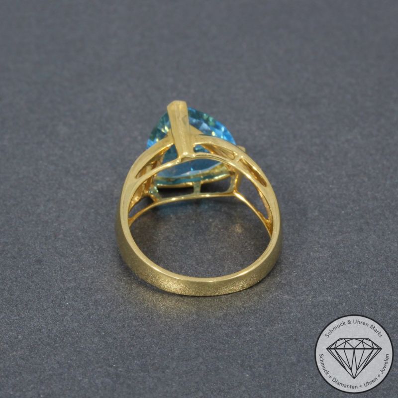Wert 1750 € Brillant Topas Ring in 750er 18 K Gelbgold - 95233