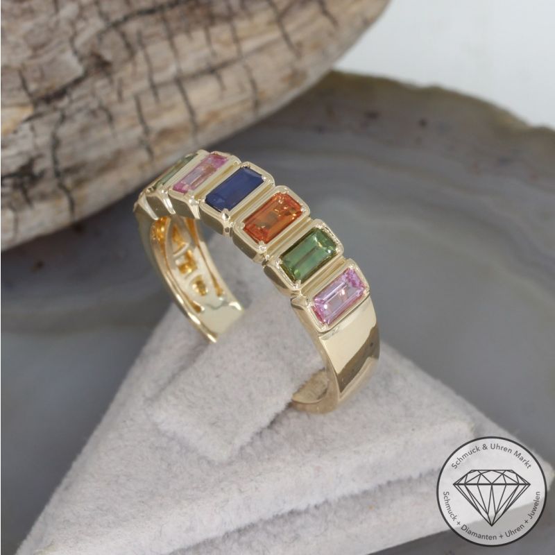 Wert 2490 € Saphir Ring in 585er 14 K Gelbgold - 95237 