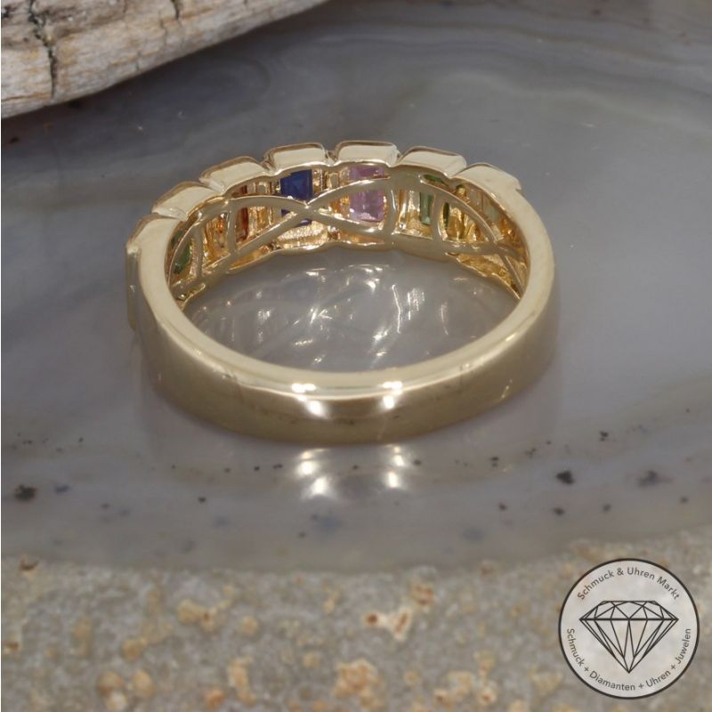 Wert 2490 € Saphir Ring in 585er 14 K Gelbgold - 95237 