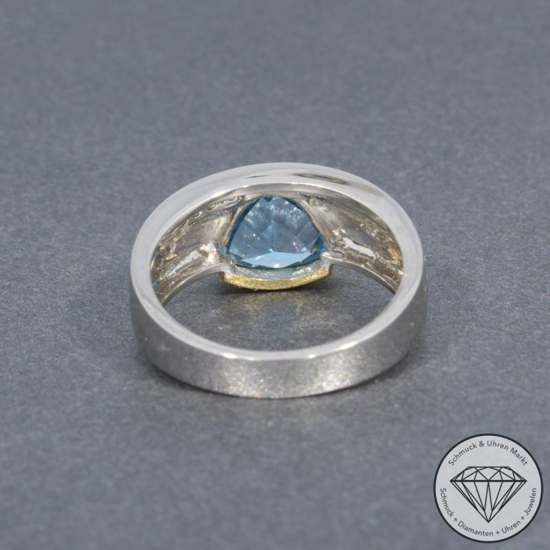 Wert 1690 € Bicolor Brillant Topas Ring in 585er 14 K Gold - 95238