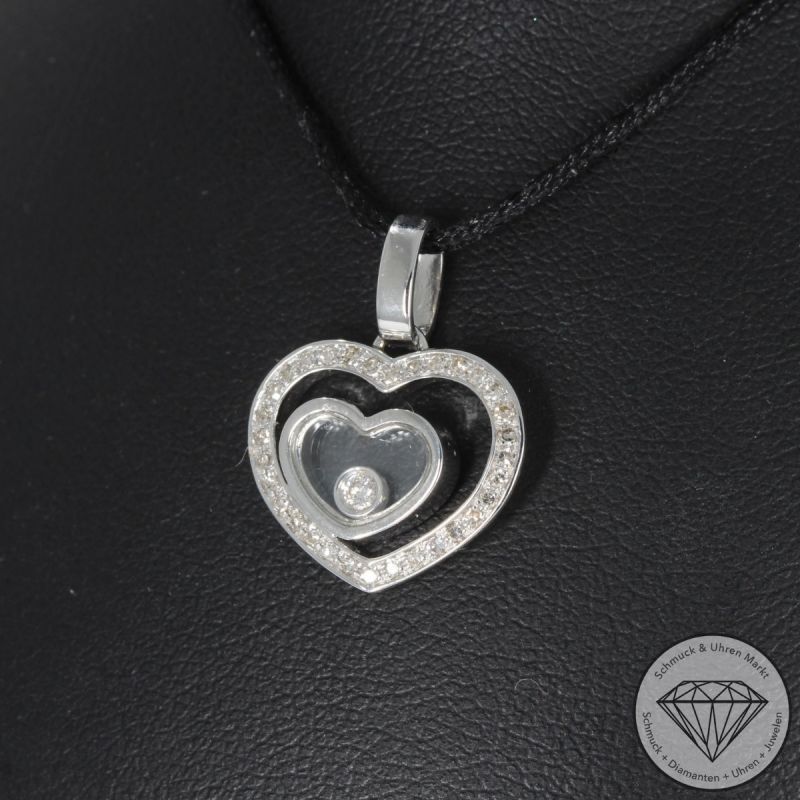 Wert 1690 € Brillant Diamant Anhänger Herz in 750er 18 K Weißgold - 95253
