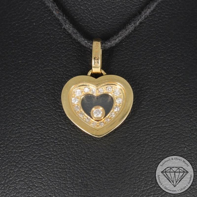 Wert 1690 € Brillant Diamant Anhänger Herz in 750er 18 K Gelbgold - 95255