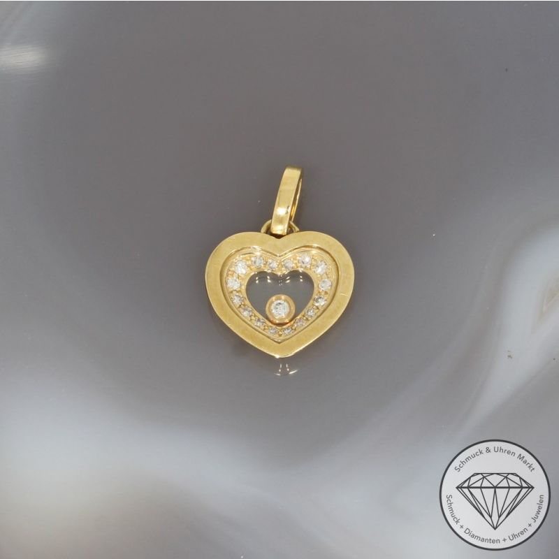 Wert 1690 € Brillant Diamant Anhänger Herz in 750er 18 K Gelbgold - 95255