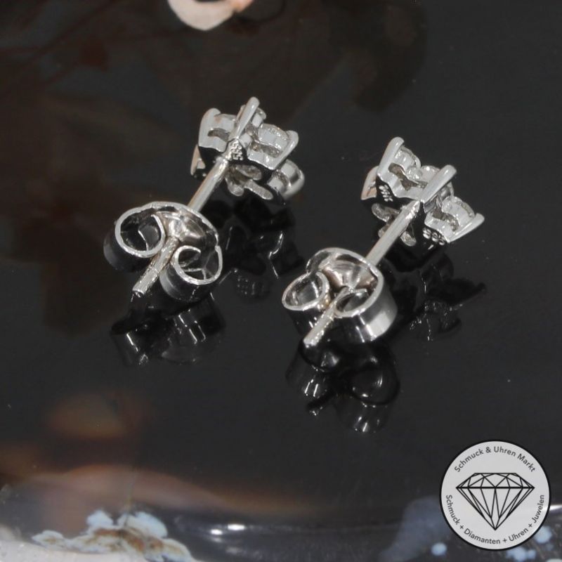 Wert 1080 € Brillant Ohrringe (0,37 carat) in 585er 14 K  Weißgold - 95271