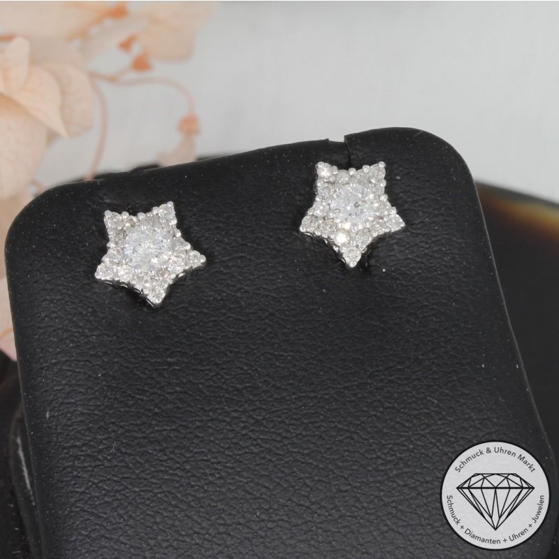 Wert 1330 € Brillant Ohrringe (0,44 carat) in 585er 14 K Weißgold - 95273
