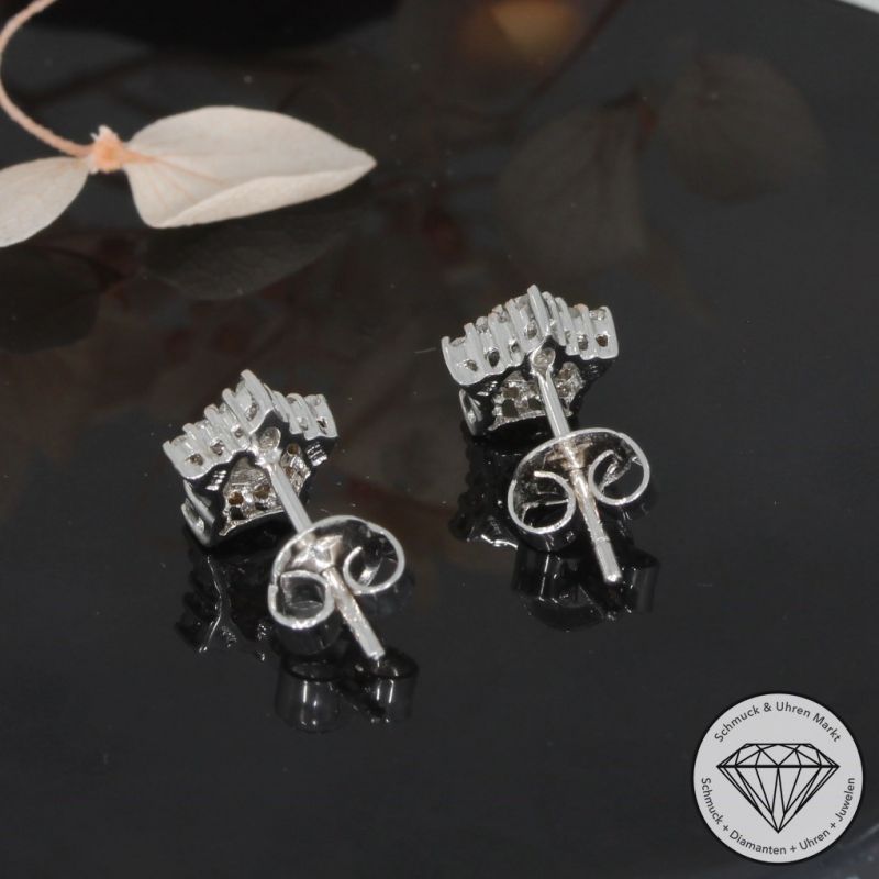Wert 1330 € Brillant Ohrringe (0,44 carat) in 585er 14 K Weißgold - 95273