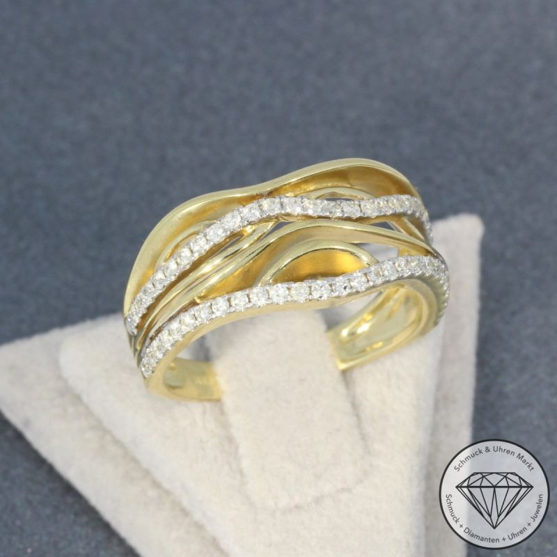 Wert 2380 € Brillant Ring (0,38 carat) in 585er 14 K Gelbgold - 95298