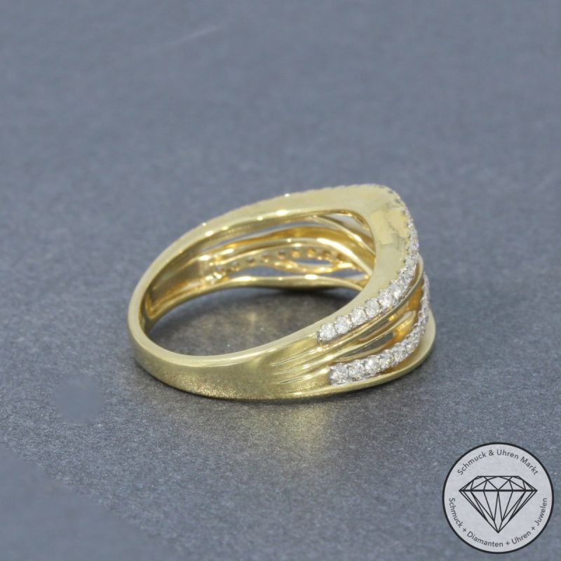 Wert 2380 € Brillant Ring (0,38 carat) in 585er 14 K Gelbgold - 95298