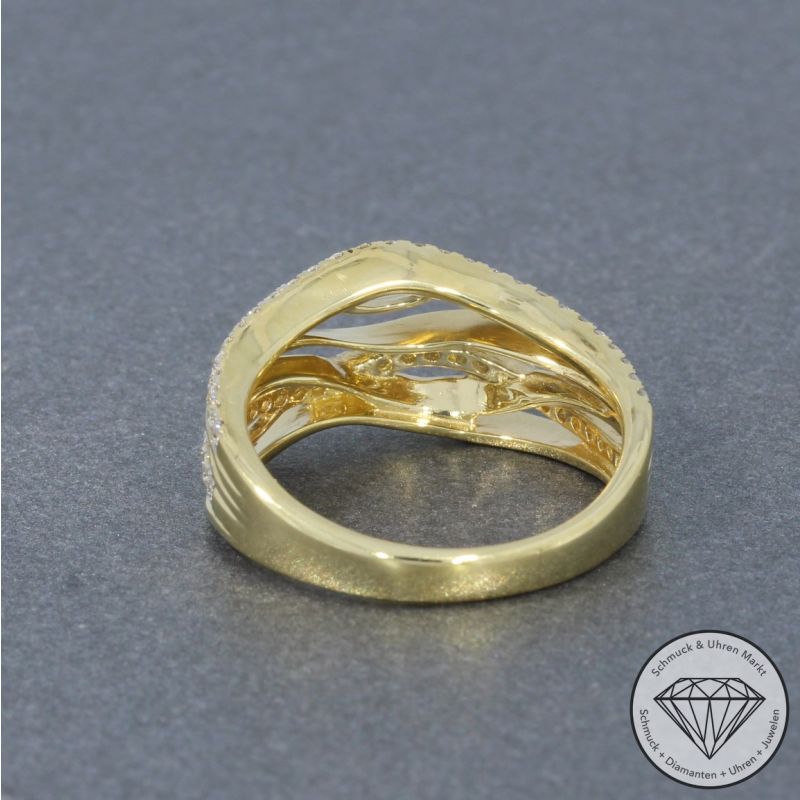Wert 2380 € Brillant Ring (0,38 carat) in 585er 14 K Gelbgold - 95298