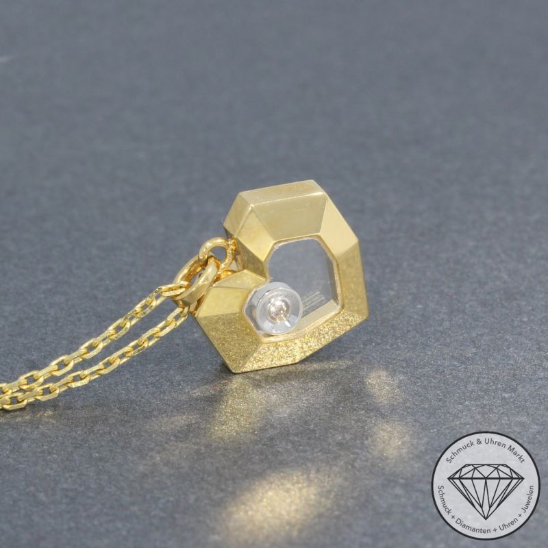 Wert 2090 € Solitär Brillant Collier in 750er 18 K Gelbgold - 95306