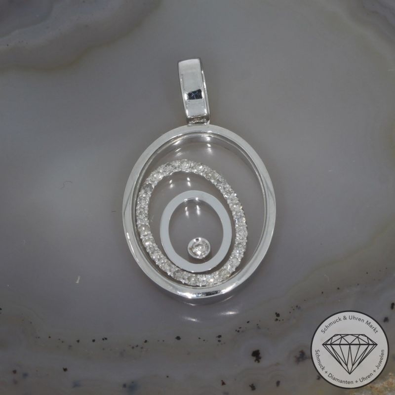 Sale! Wert 1890 € Brillant Diamant Anhänger in 750er 18 K Weißgold - 95316