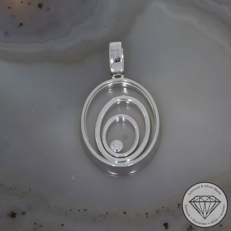Sale! Wert 1890 € Brillant Diamant Anhänger in 750er 18 K Weißgold - 95316