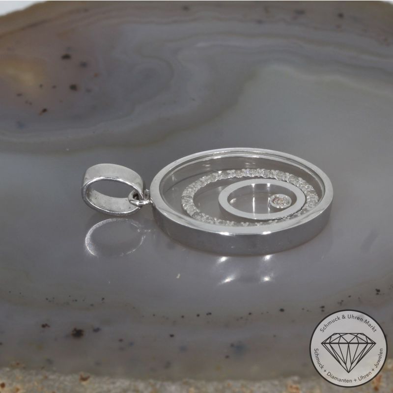 Sale! Wert 1890 € Brillant Diamant Anhänger in 750er 18 K Weißgold - 95316