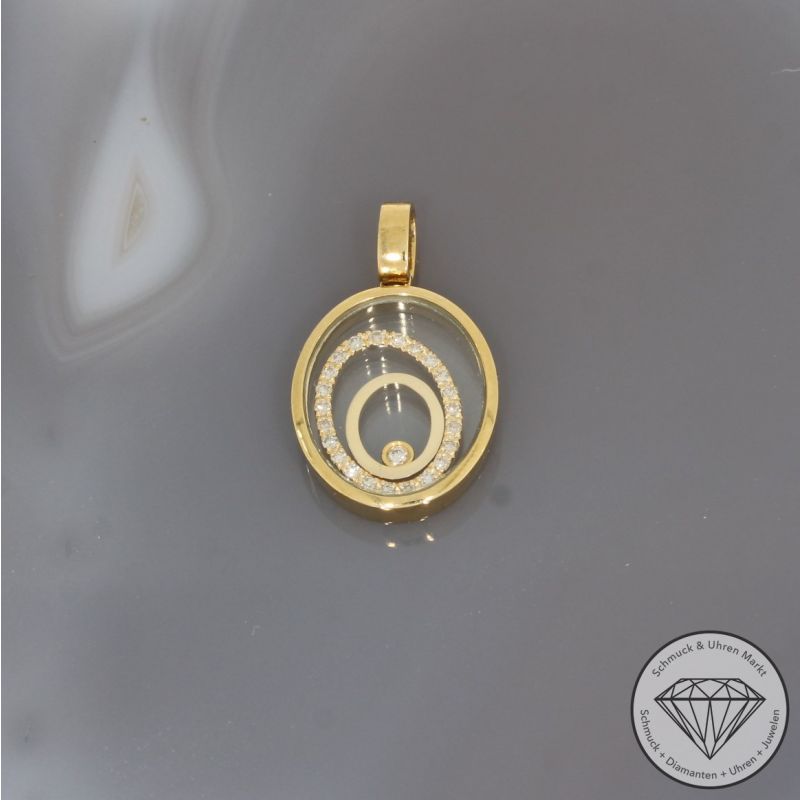 Wert 1890 € Brillant Diamant Anhänger in 750er 18 K Gelbgold - 95317
