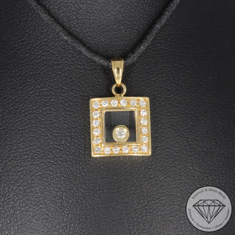 Wert 1850 € Brillant Anhänger (0,23 carat) in 750er 18 K Gelbgold - 95320
