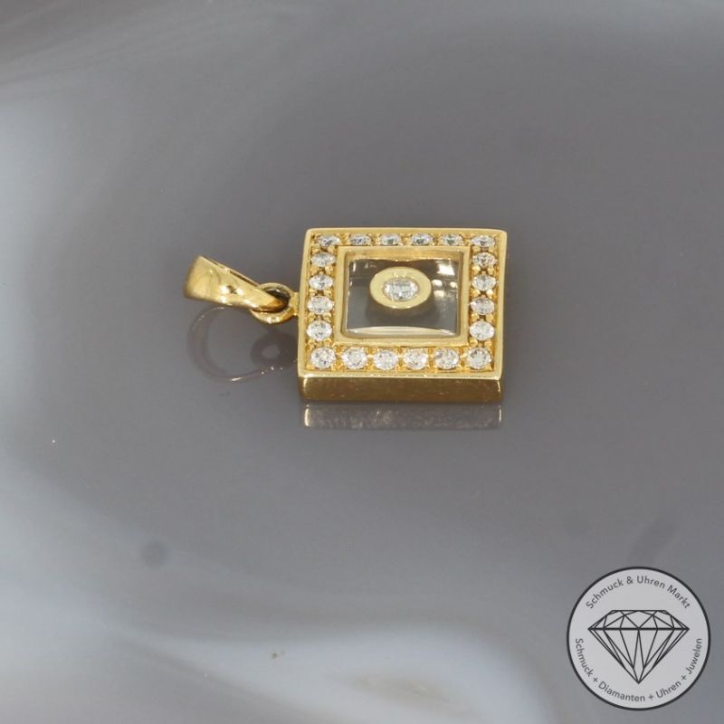 Wert 1850 € Brillant Anhänger (0,23 carat) in 750er 18 K Gelbgold - 95320