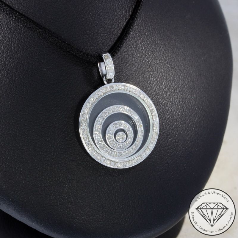 Sale! Wert 2650 € Brillant Diamant Anhänger in 750er 18 K Weißgold - 95326