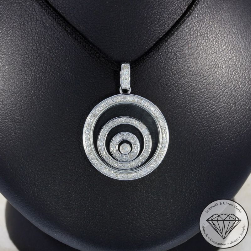 Sale! Wert 2650 € Brillant Diamant Anhänger in 750er 18 K Weißgold - 95326