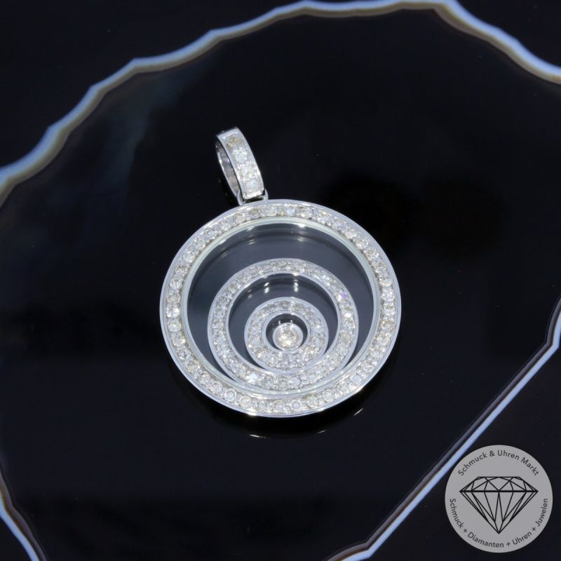 Sale! Wert 2650 € Brillant Diamant Anhänger in 750er 18 K Weißgold - 95326