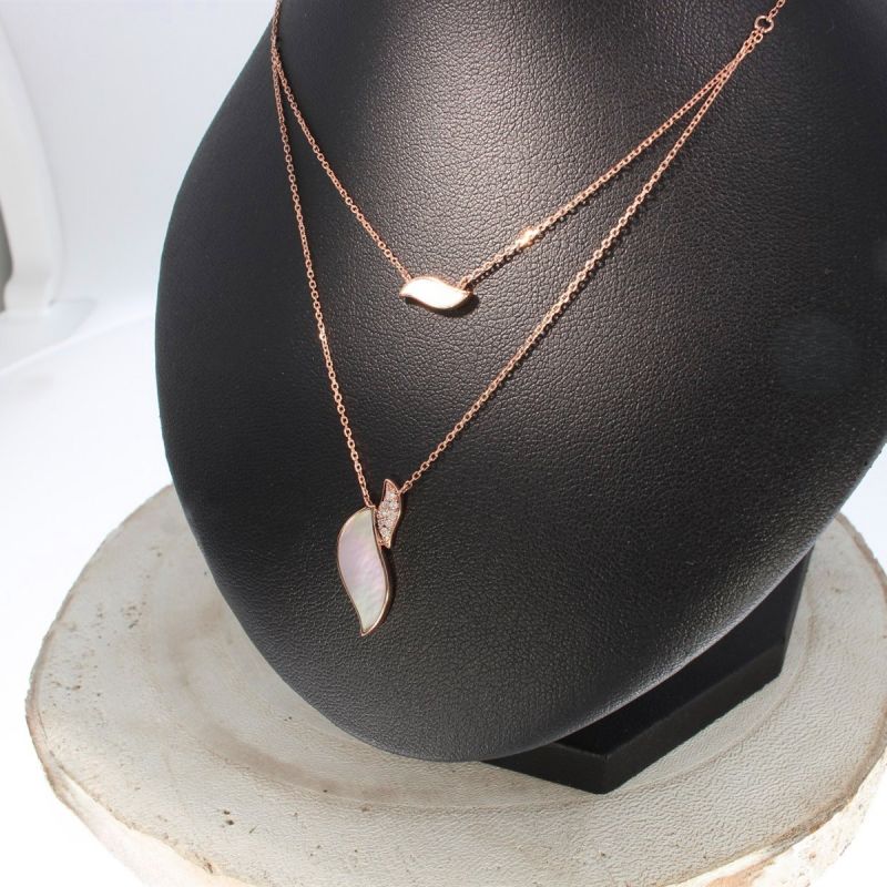 Sale! Wert 1850 € Brillant Perlmutt Collier in 750er 18 K Rosegold - 95341