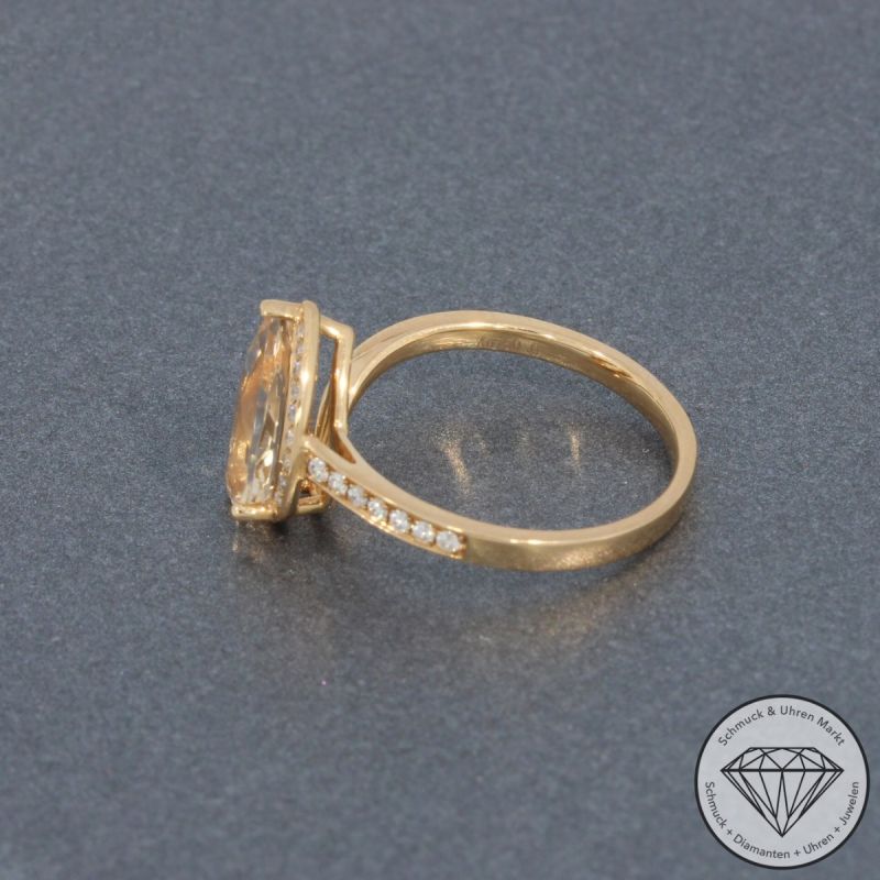 Wert 2250 € Brillant Morganit Ring in 750er 18 K Rosegold - 95439