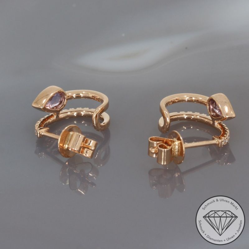 Wert 1650 € Brillant Amethyst Ohrringe in 750er 18 K Rosegold - 95483