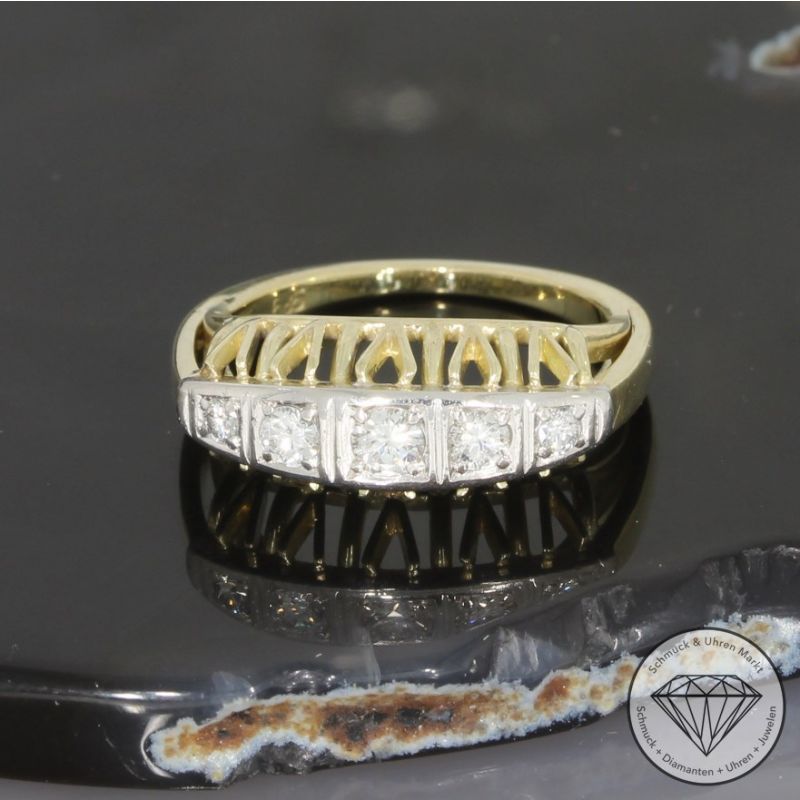 Wert 1350 € Brillant Ring (ca. 0,25 carat) in 585er 14 K Gelbgold - 95497