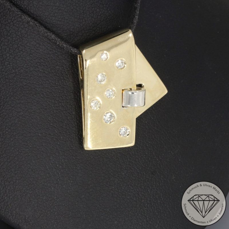 Wert 2290 € Bicolor Brillant Anhänger (ca. 0,40 carat) in 585er 14 K Gold - 95536