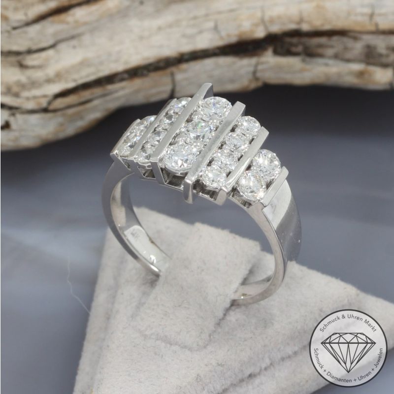 Sale! Wert 6790 € Brillant Ring (1,49 carat) in 585er 14 K Weißgold - 95592