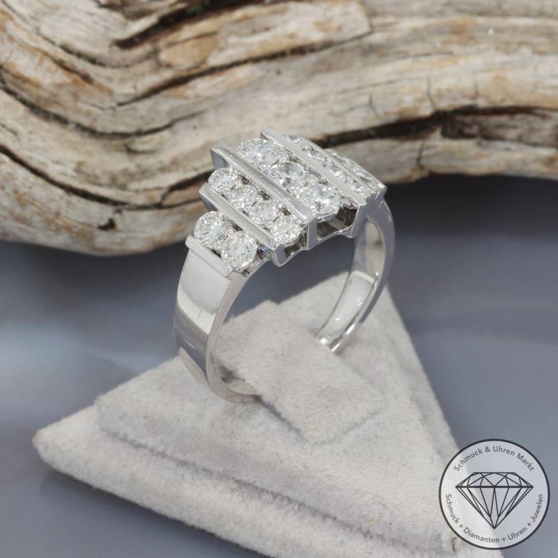 Sale! Wert 6790 € Brillant Ring (1,49 carat) in 585er 14 K Weißgold - 95592