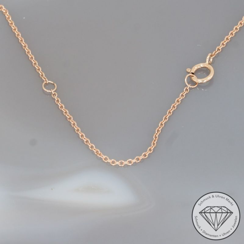 Wert 2100 € Brillant Anhänger mit Kette (0,22 carat) in 585er 14 K Roségold - H1015