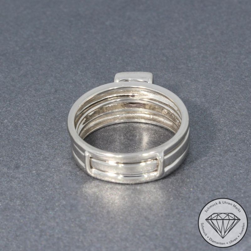 Sale! Wert 1700 € zweiteiliger Brillant Saphir Ring in 750er 18 K Weißgold - 95634