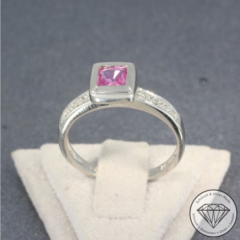 Sale! Wert 1700 € zweiteiliger Brillant Saphir Ring in 750er 18 K Weißgold - 95634