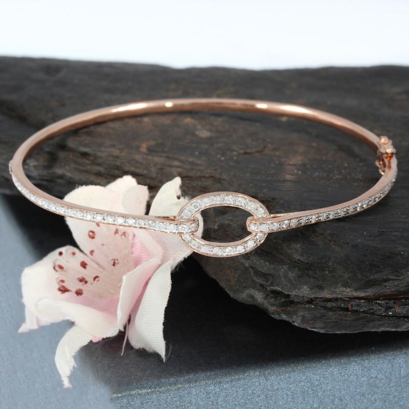 Wert 4660 € Brillant Armreif (0,46 carat) in 585er 14 K Roségold - 95681