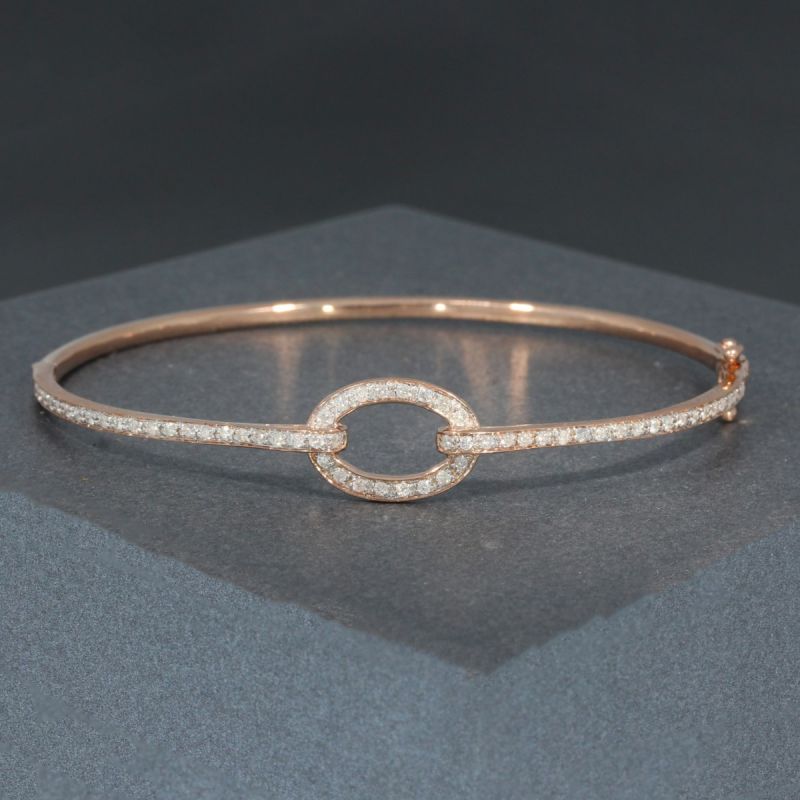 Wert 4660 € Brillant Armreif (0,46 carat) in 585er 14 K Roségold - 95681