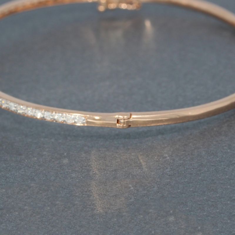 Wert 4660 € Brillant Armreif (0,46 carat) in 585er 14 K Roségold - 95681