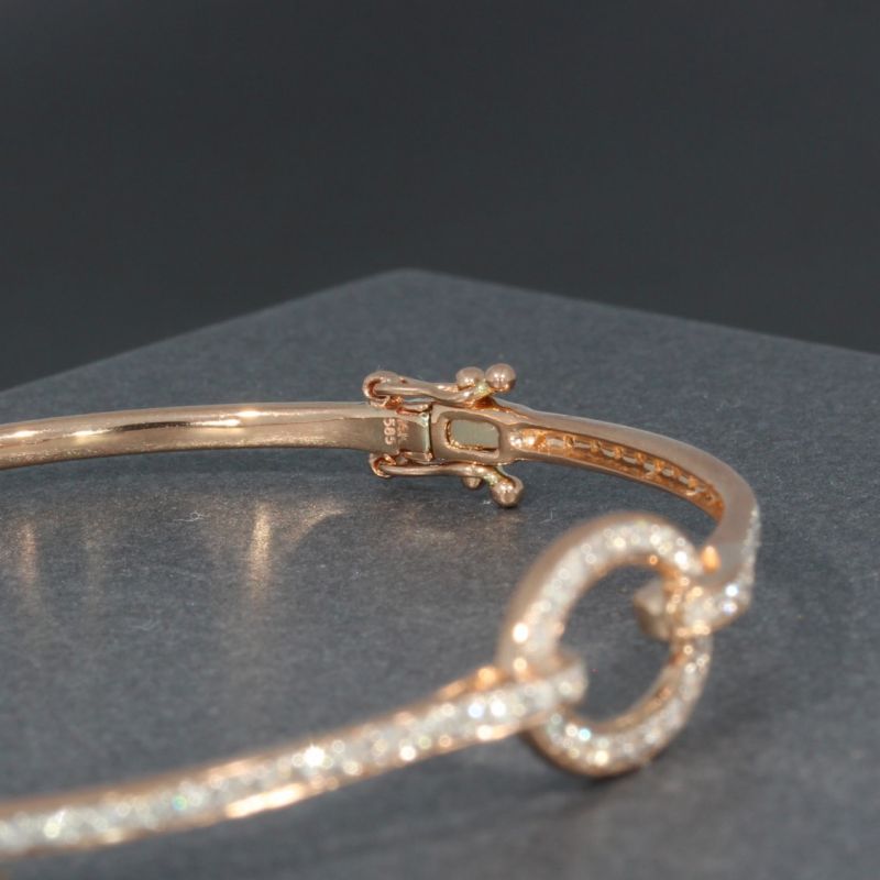 Wert 4660 € Brillant Armreif (0,46 carat) in 585er 14 K Roségold - 95681