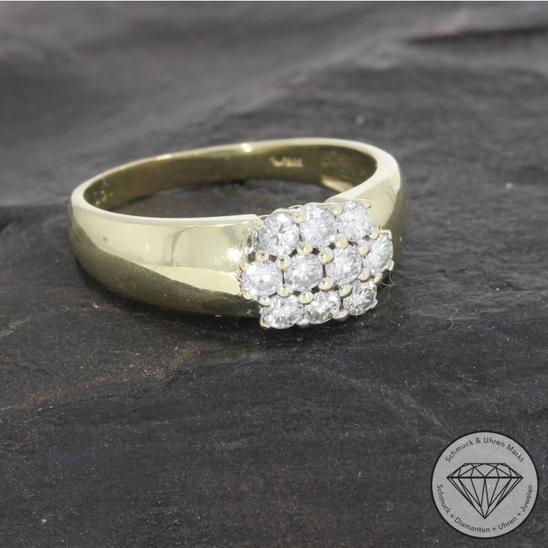 Wert 2300 € Brillant Ring (ca. 0,58 carat) in 585er 14 K Gelbgold - 95700