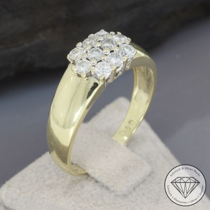 Wert 2300 € Brillant Ring (ca. 0,58 carat) in 585er 14 K Gelbgold - 95700