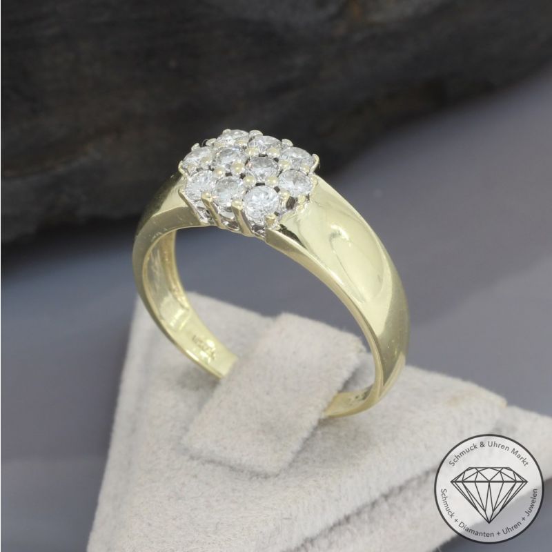 Wert 2300 € Brillant Ring (ca. 0,58 carat) in 585er 14 K Gelbgold - 95700