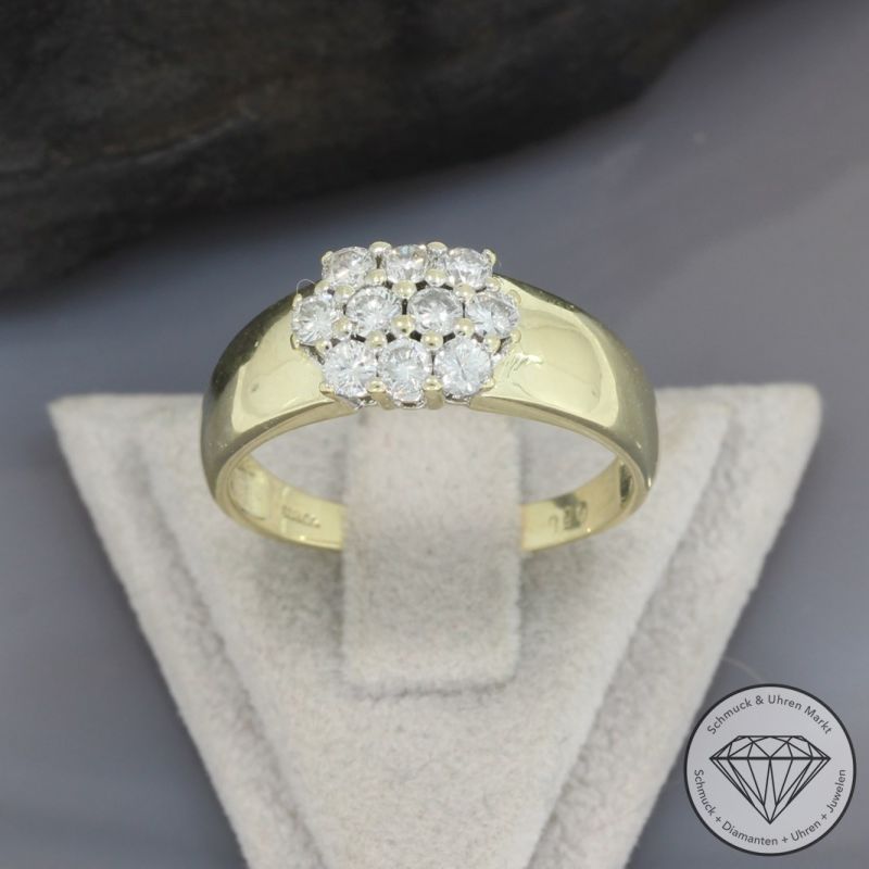 Wert 2300 € Brillant Ring (ca. 0,58 carat) in 585er 14 K Gelbgold - 95700