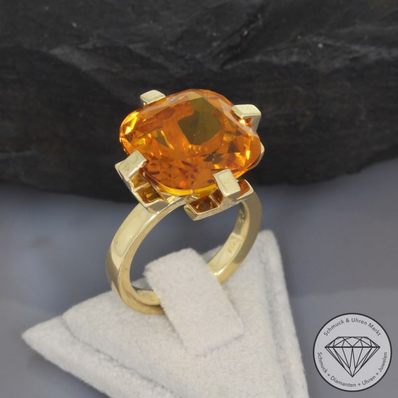 Wert 2300 € JOOP! Citrin Ring in 750er 18 K Gelbgold - 95718