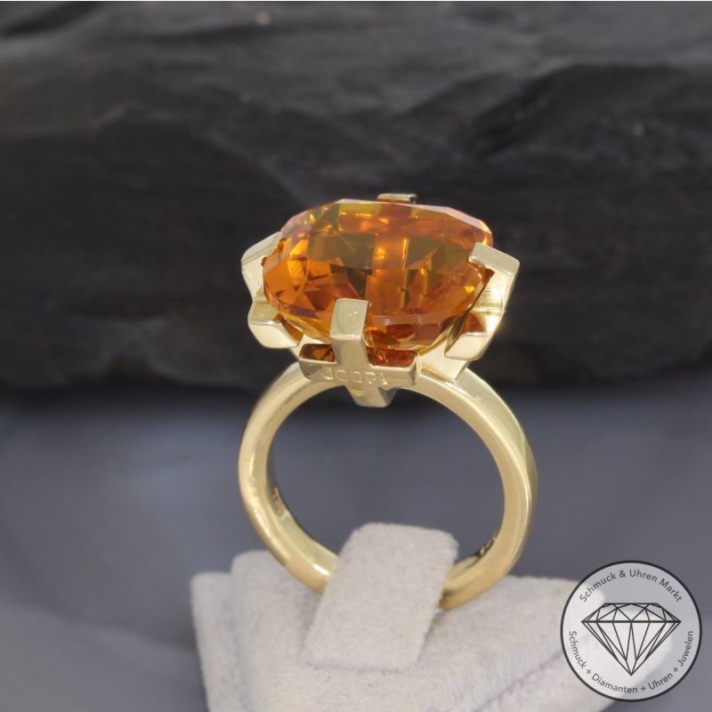 Wert 2300 € JOOP! Citrin Ring in 750er 18 K Gelbgold - 95718