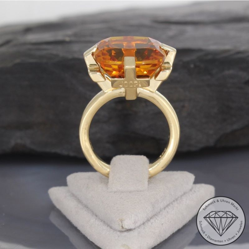 Wert 2300 € JOOP! Citrin Ring in 750er 18 K Gelbgold - 95718