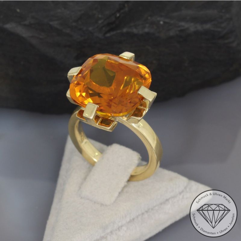 Wert 2300 € JOOP! Citrin Ring in 750er 18 K Gelbgold - 95718